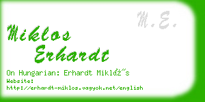 miklos erhardt business card